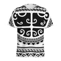 Polynesian Tribal Tattoo Pattern Print Men's Athletic T-Shirt