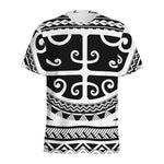 Polynesian Tribal Tattoo Pattern Print Men's Sports T-Shirt