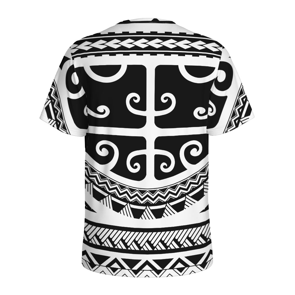 Polynesian Tribal Tattoo Pattern Print Men's Sports T-Shirt