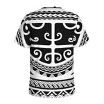 Polynesian Tribal Tattoo Pattern Print Men's Sports T-Shirt