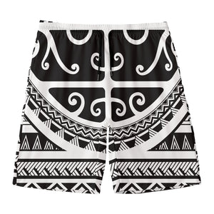 Polynesian Tribal Tattoo Pattern Print Men's Swim Trunks