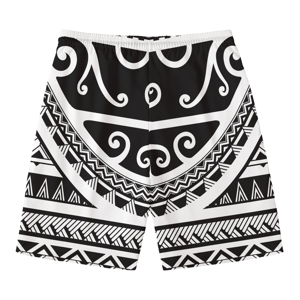 Polynesian Tribal Tattoo Pattern Print Men's Swim Trunks