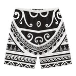 Polynesian Tribal Tattoo Pattern Print Men's Swim Trunks