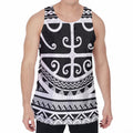 Polynesian Tribal Tattoo Pattern Print Men's Velvet Tank Top