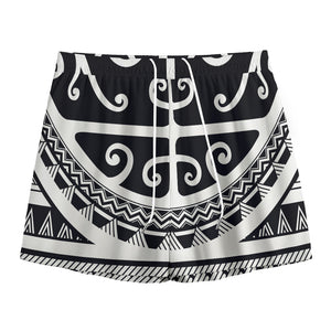 Polynesian Tribal Tattoo Pattern Print Mesh Shorts