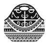 Polynesian Tribal Tattoo Pattern Print Neoprene Lunch Bag