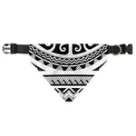 Polynesian Tribal Tattoo Pattern Print Over The Collar Dog Bandana