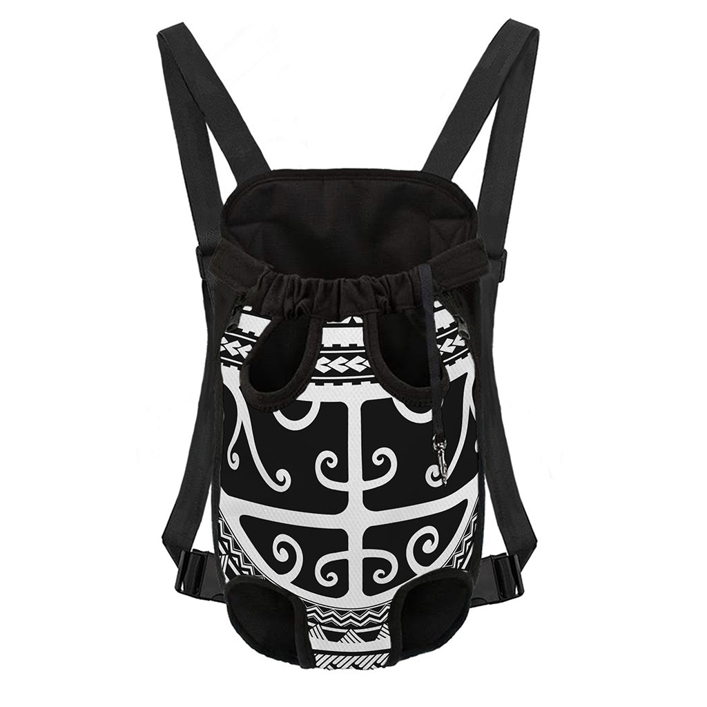 Polynesian Tribal Tattoo Pattern Print Pet Carrier Backpack