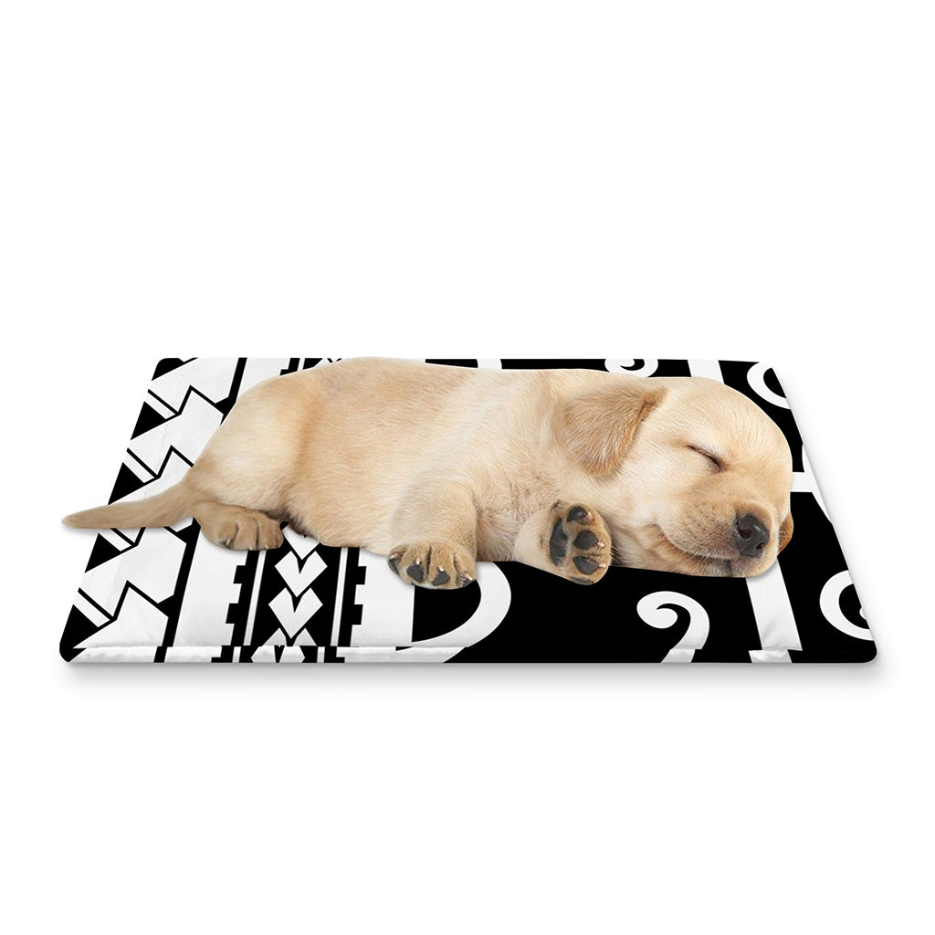 Polynesian Tribal Tattoo Pattern Print Pet Cooling Mat Cover