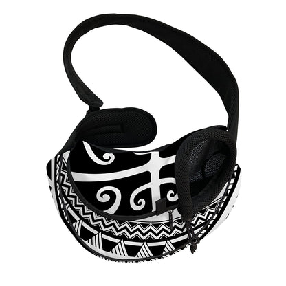 Polynesian Tribal Tattoo Pattern Print Pet Sling Carrier