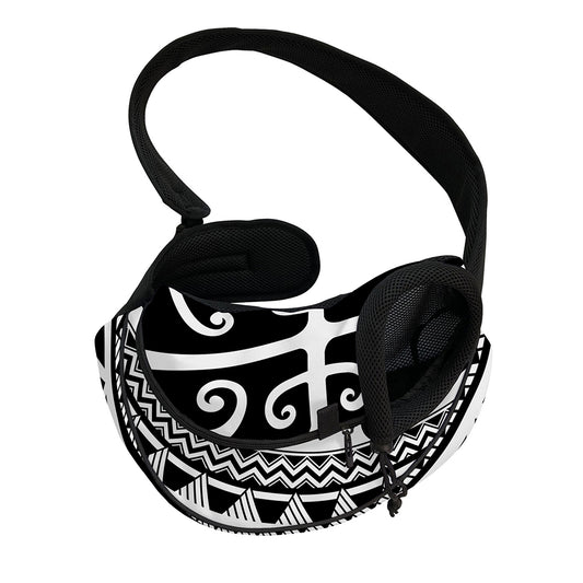 Polynesian Tribal Tattoo Pattern Print Pet Sling Carrier