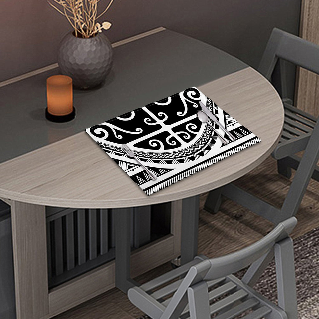 Polynesian Tribal Tattoo Pattern Print Placemat