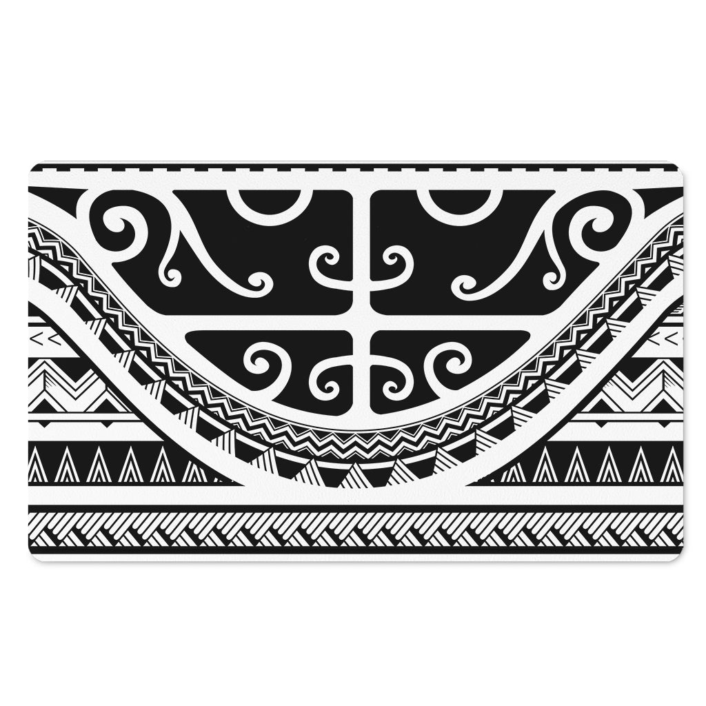 Polynesian Tribal Tattoo Pattern Print Polyester Doormat