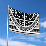 Polynesian Tribal Tattoo Pattern Print Polyester Flag