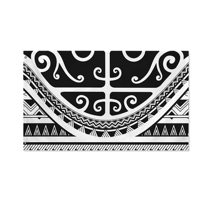 Polynesian Tribal Tattoo Pattern Print Polyester Flag