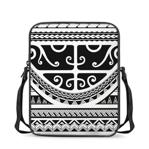 Polynesian Tribal Tattoo Pattern Print Rectangular Crossbody Bag