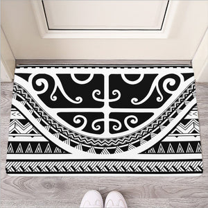 Polynesian Tribal Tattoo Pattern Print Rubber Doormat