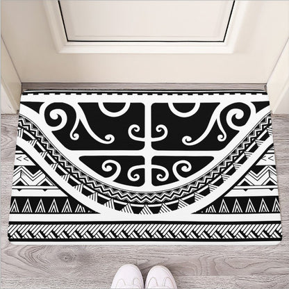 Polynesian Tribal Tattoo Pattern Print Rubber Doormat