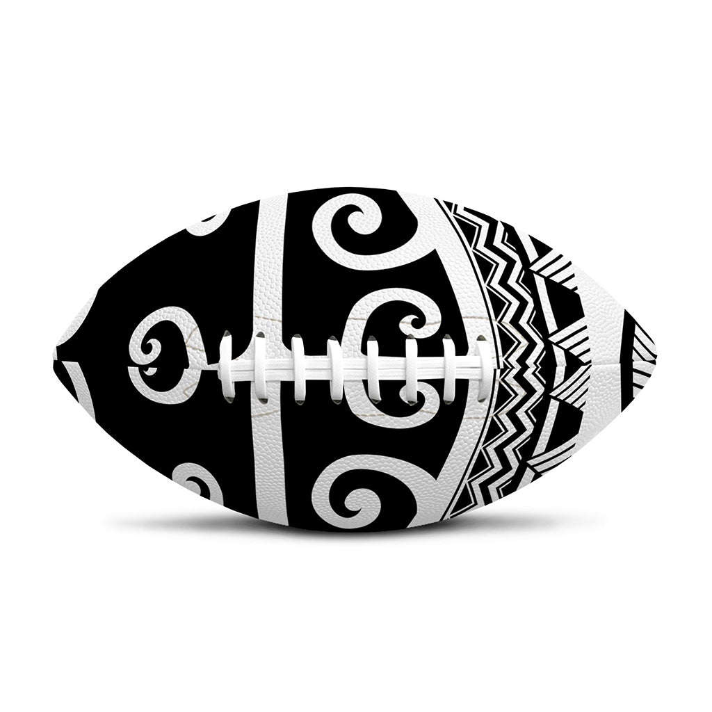Polynesian Tribal Tattoo Pattern Print Rugby Ball
