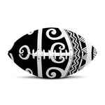 Polynesian Tribal Tattoo Pattern Print Rugby Ball
