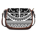 Polynesian Tribal Tattoo Pattern Print Saddle Bag