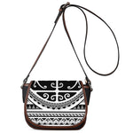 Polynesian Tribal Tattoo Pattern Print Saddle Bag