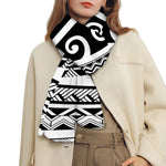 Polynesian Tribal Tattoo Pattern Print Scarf