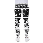 Polynesian Tribal Tattoo Pattern Print Scuba Joggers