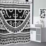 Polynesian Tribal Tattoo Pattern Print Shower Curtain