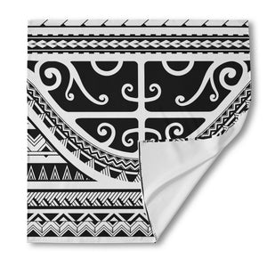 Polynesian Tribal Tattoo Pattern Print Silk Bandana