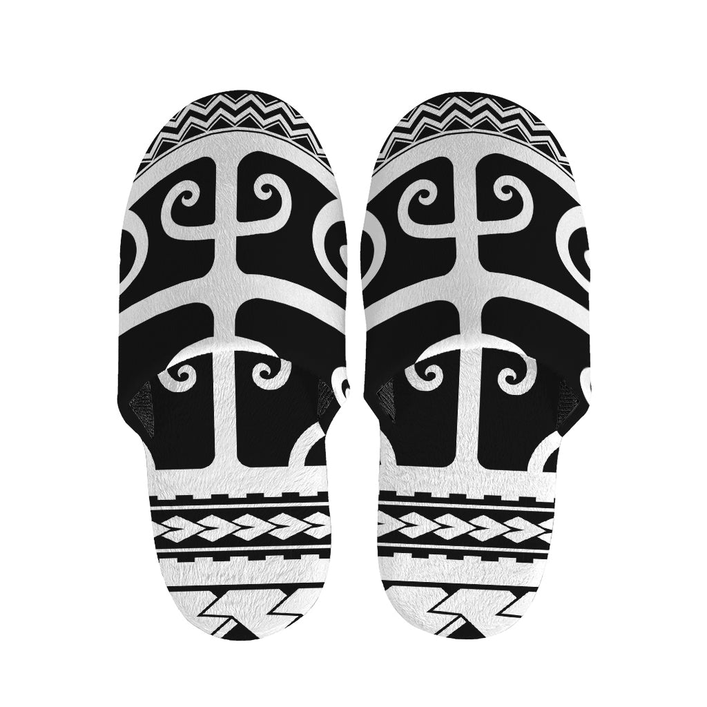 Polynesian Tribal Tattoo Pattern Print Slippers