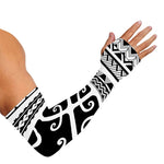 Polynesian Tribal Tattoo Pattern Print Sun Protection Arm Sleeves