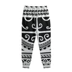 Polynesian Tribal Tattoo Pattern Print Sweatpants