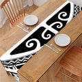 Polynesian Tribal Tattoo Pattern Print Table Runner