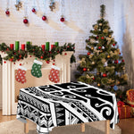 Polynesian Tribal Tattoo Pattern Print Tablecloth
