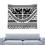 Polynesian Tribal Tattoo Pattern Print Tapestry