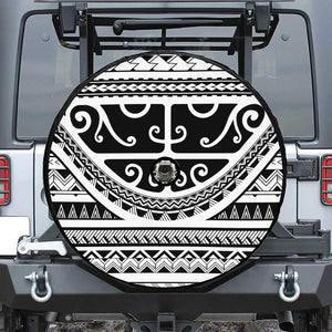 Polynesian Tribal Tattoo Pattern Print Tire Cover With Camera Hole