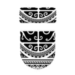 Polynesian Tribal Tattoo Pattern Print Toilet Lid And Tank Cover Set