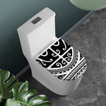 Polynesian Tribal Tattoo Pattern Print Toilet Lid Cover
