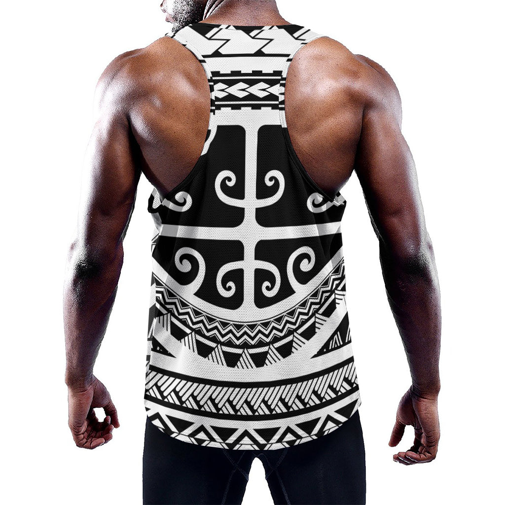 Polynesian Tribal Tattoo Pattern Print Training Tank Top