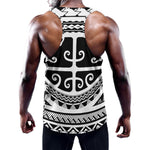 Polynesian Tribal Tattoo Pattern Print Training Tank Top