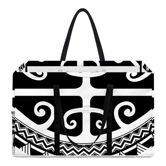 Polynesian Tribal Tattoo Pattern Print Utility Tote Bag