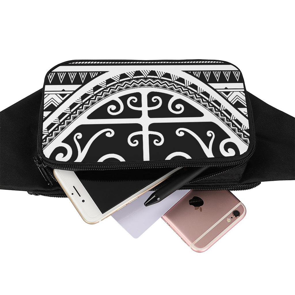 Polynesian Tribal Tattoo Pattern Print Waist Bag