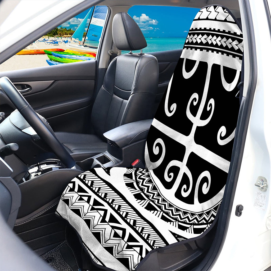 Polynesian Tribal Tattoo Pattern Print Waterproof Car Seat Cover