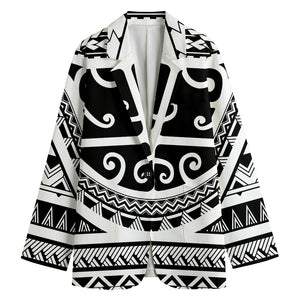 Polynesian Tribal Tattoo Pattern Print Women's Blazer