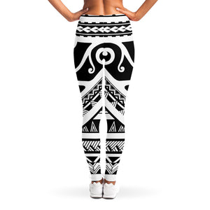 Polynesian Tribal Tattoo Pattern Print Women's Leggings