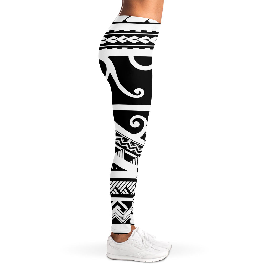 Polynesian Tribal Tattoo Pattern Print Women's Leggings