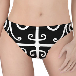 Polynesian Tribal Tattoo Pattern Print Women's Thong