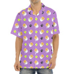 Pomeranian In Tea Cup Pattern Print Aloha Shirt
