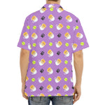 Pomeranian In Tea Cup Pattern Print Aloha Shirt